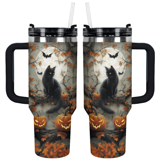 Shineful Tumbler Halloween Moonlit Familiar Cat