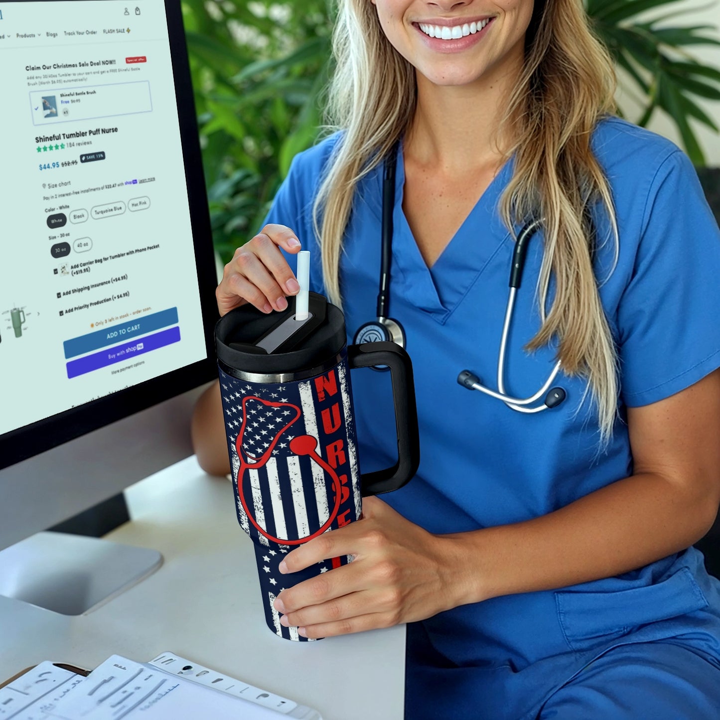 Shineful Tumbler Nurse Proud