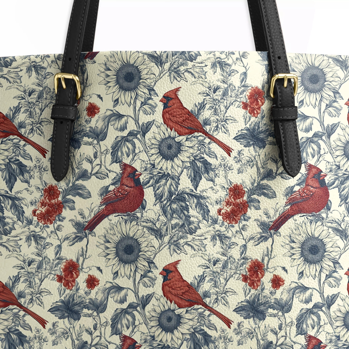 Shineful Leather Tote Bag Whisper Sunflower - A Gentle Remembrance