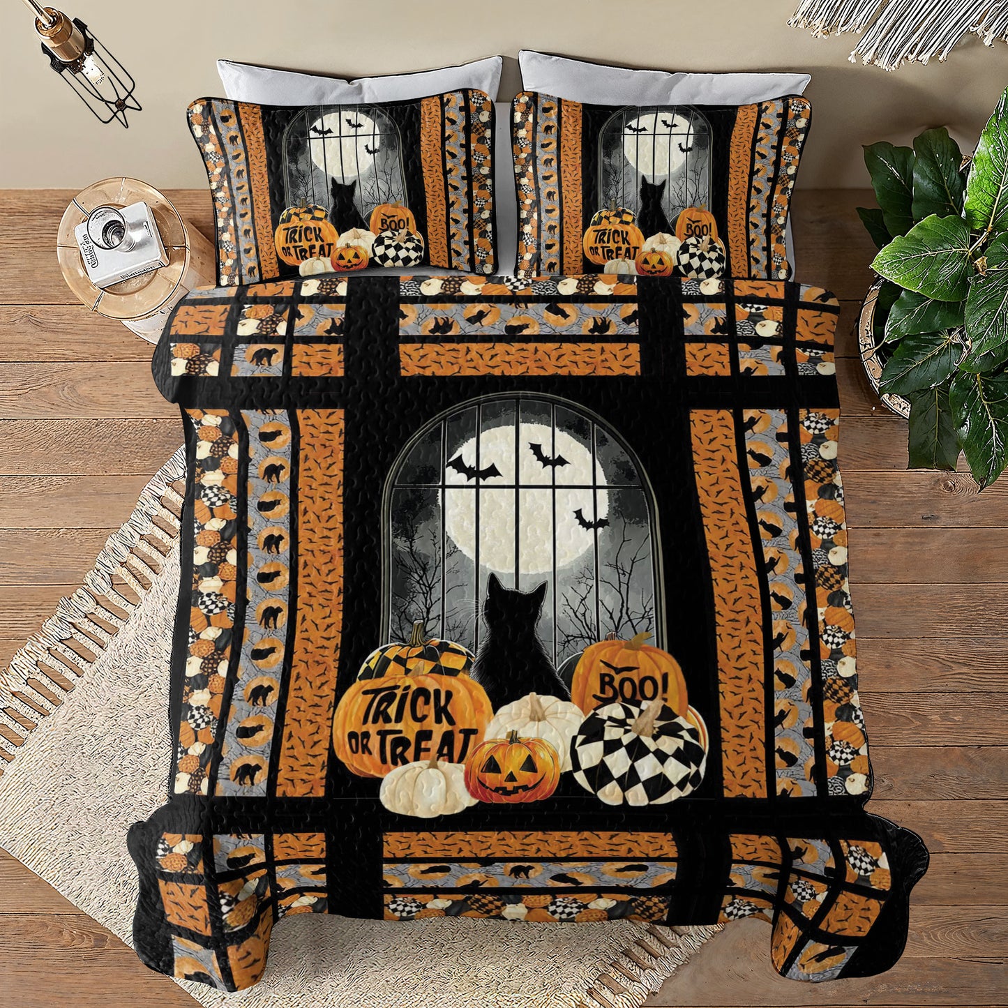 Shineful All Season Quilt 3-Piece Set Spooky Night