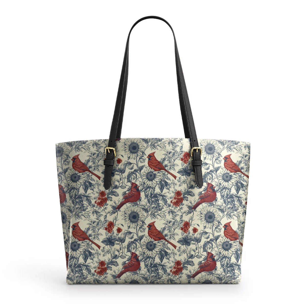 Shineful Leather Tote Bag Whisper Sunflower - A Gentle Remembrance