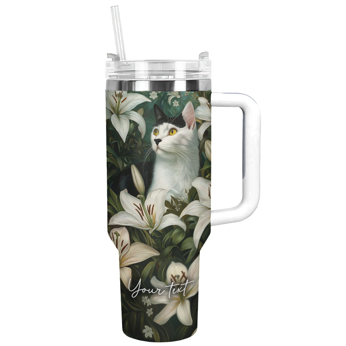 Shineful Tumbler - Personalized Lily Garden Cat