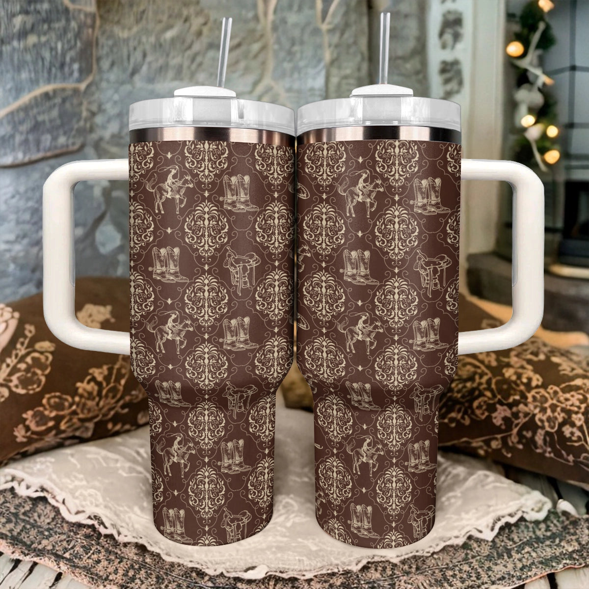 Shineful Tumbler Western Scroll