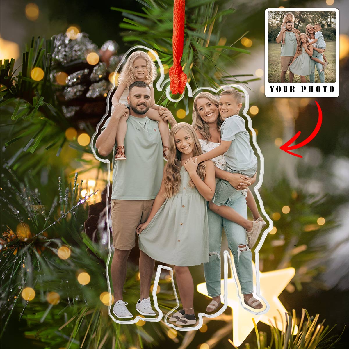 Shineful Decoration Ornaments Family Personalized Upload Photos