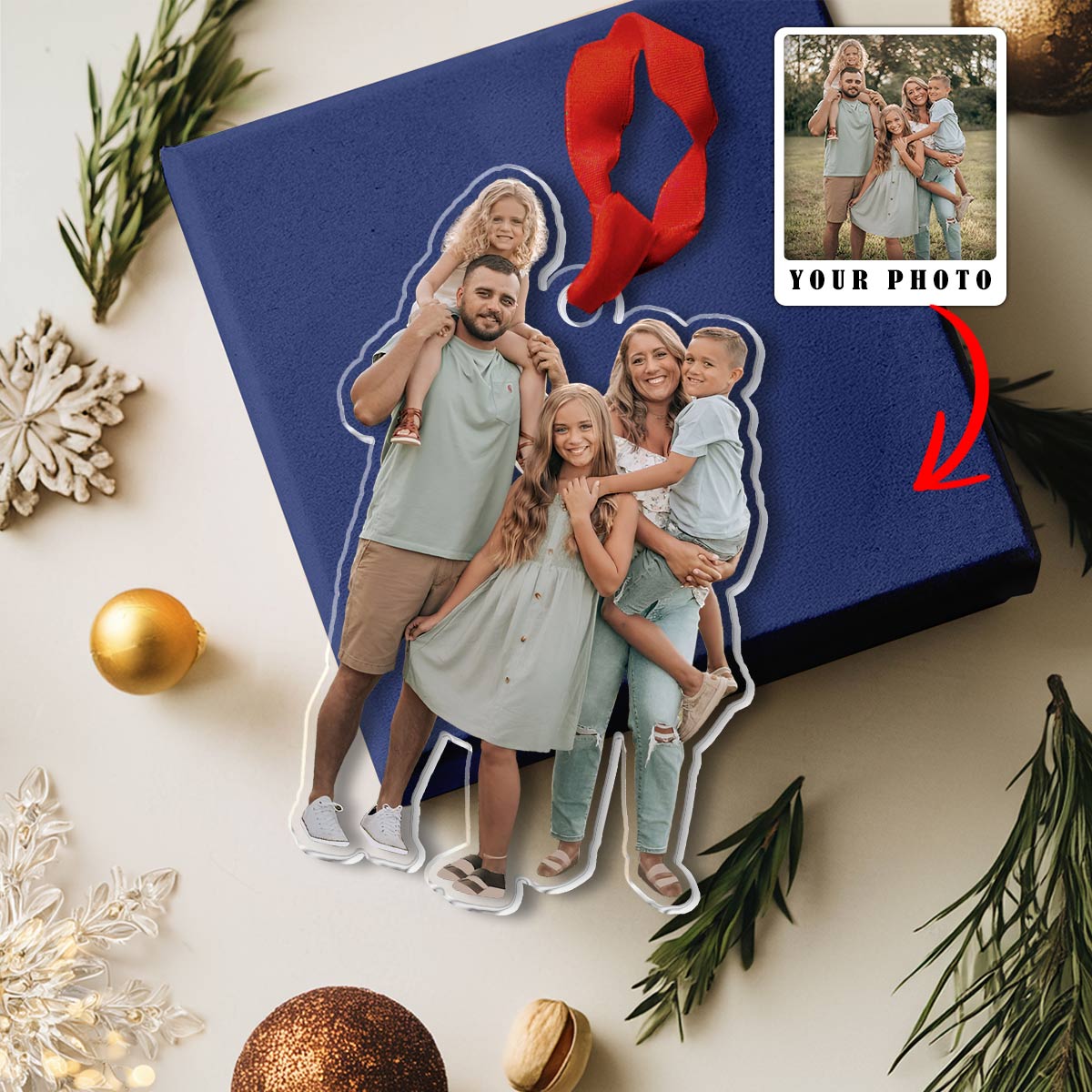 Shineful Decoration Ornaments Family Personalized Upload Photos