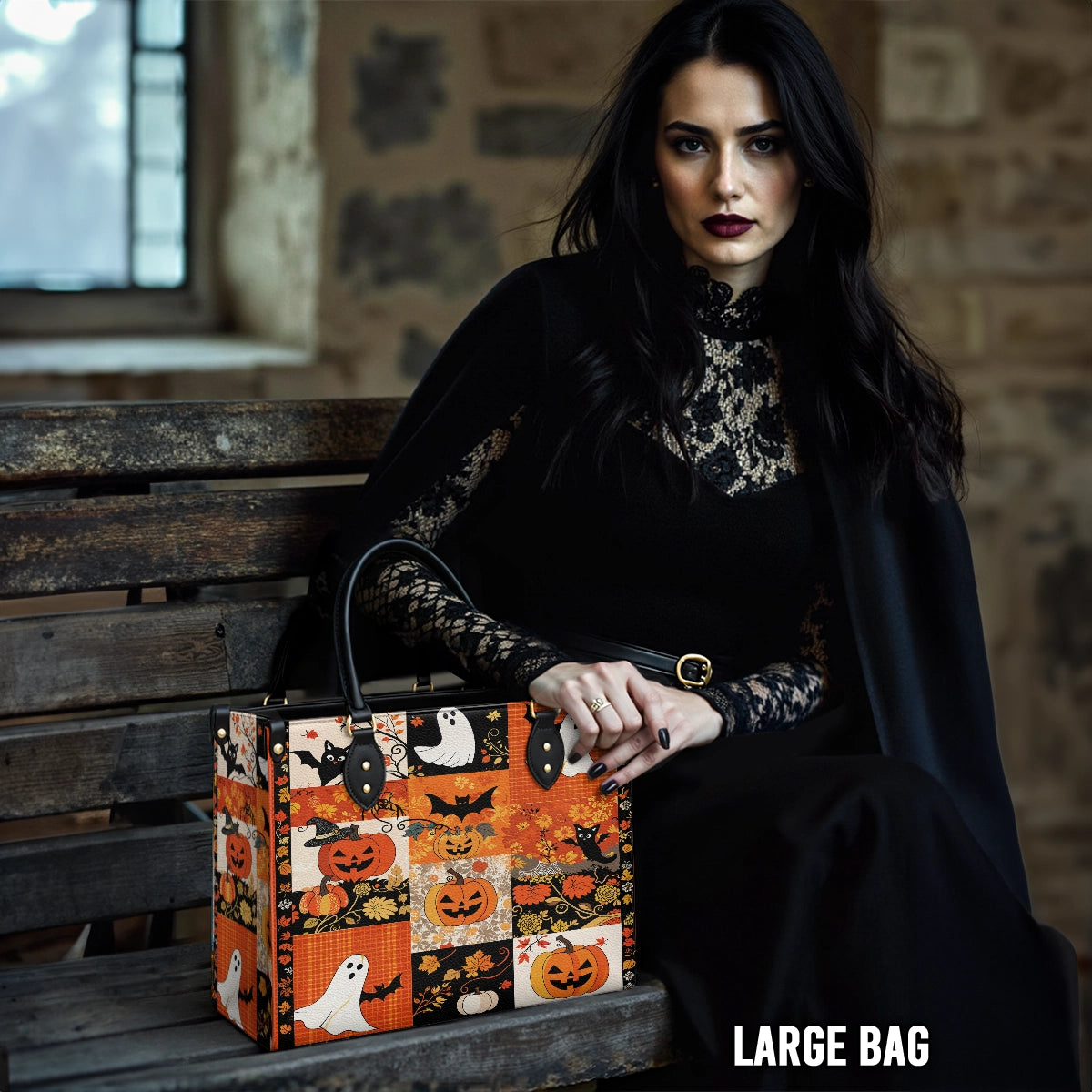Shineful Leather Bag Patchwork Spooks