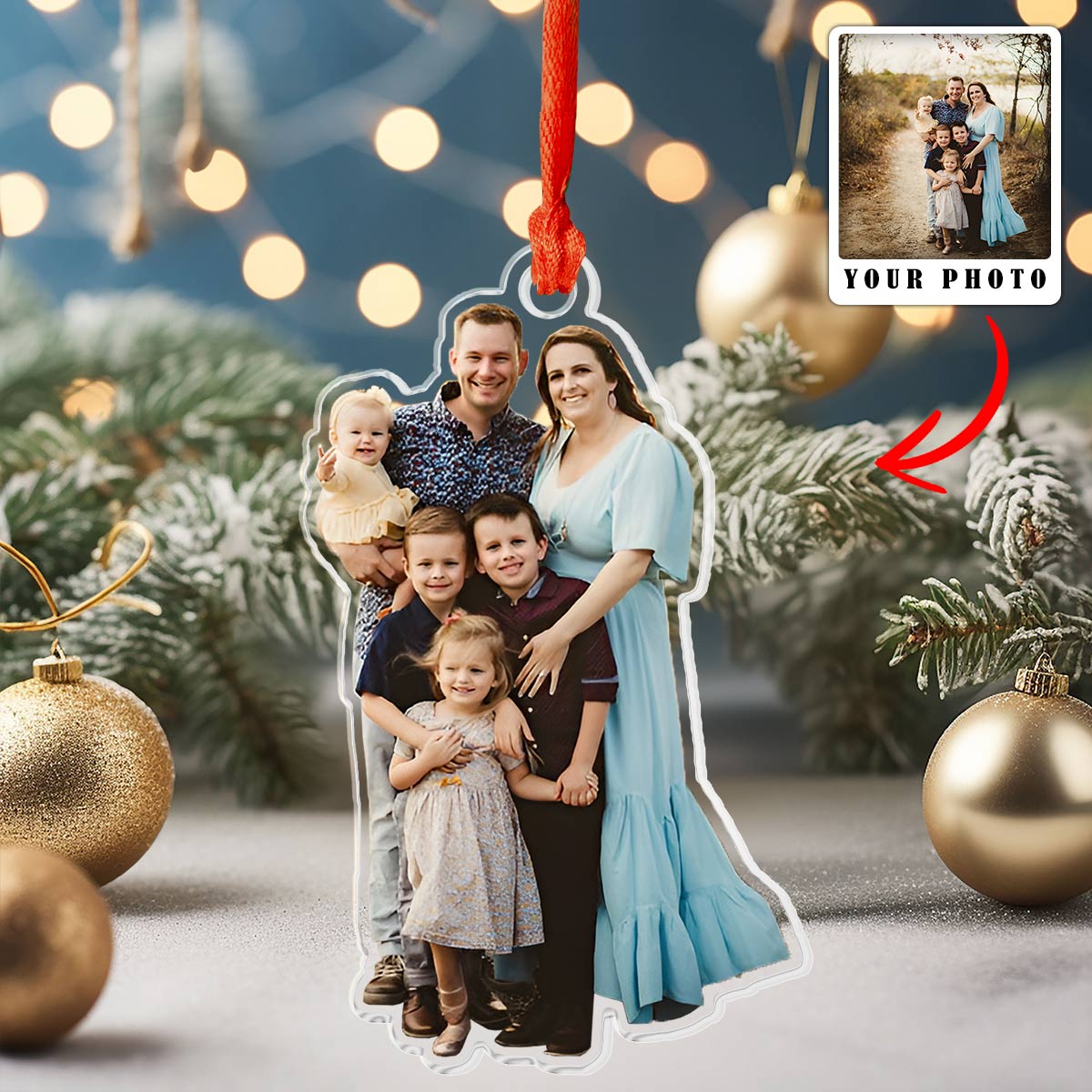 Shineful Decoration Ornaments Family Personalized Upload Photos