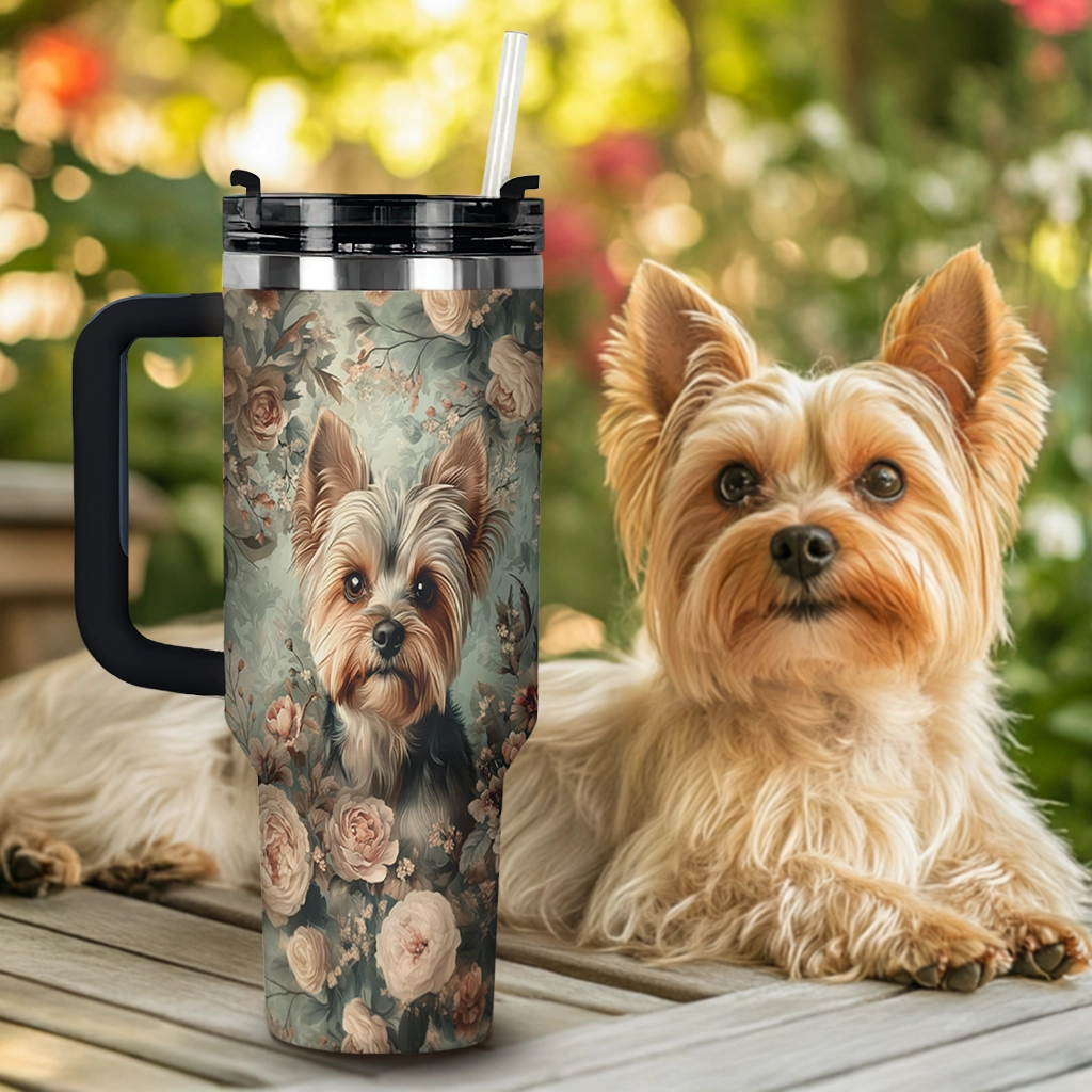Shineful Tumbler Yorkie Blossom Luxe