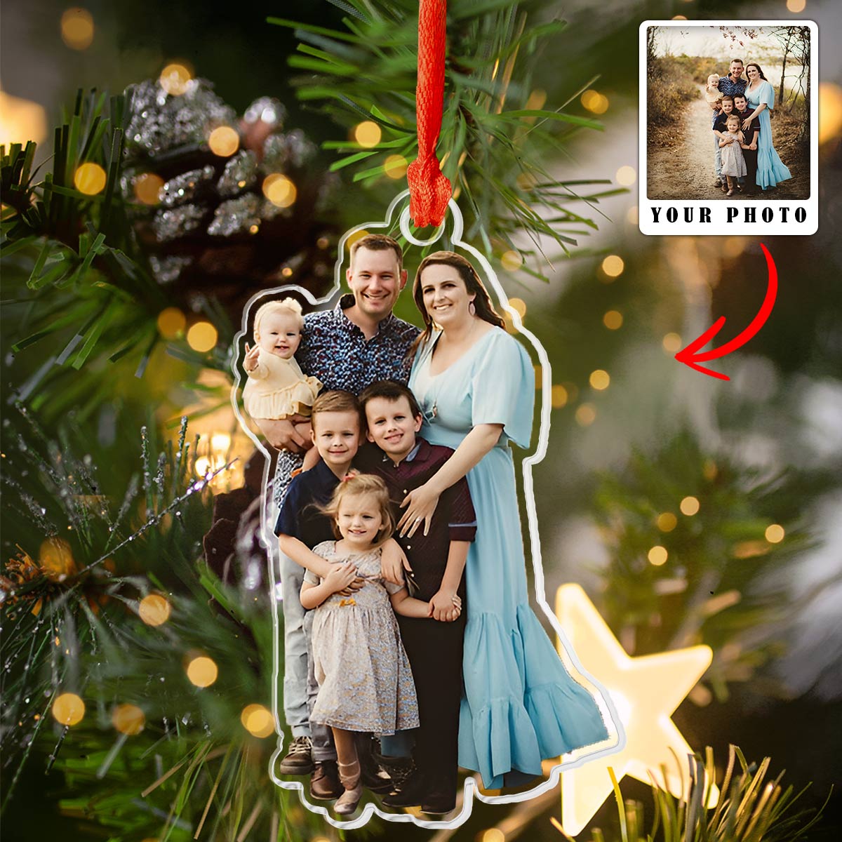Shineful Decoration Ornaments Family Personalized Upload Photos