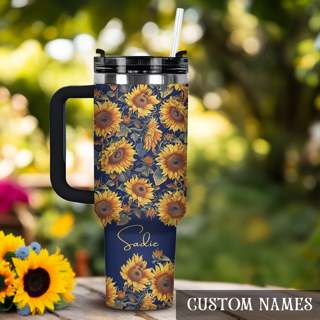 Shineful Tumbler Sunflower Personalized Gorgeous Flower