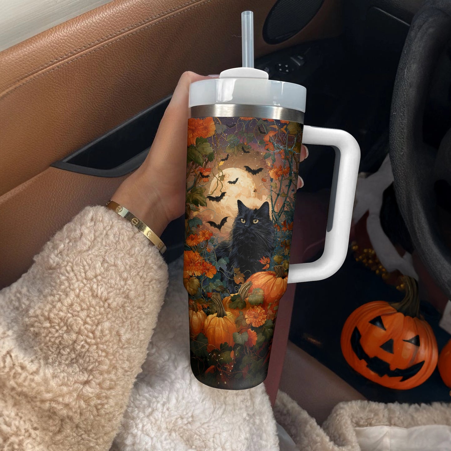 Shineful Tumbler Cat Autumn Enchantress