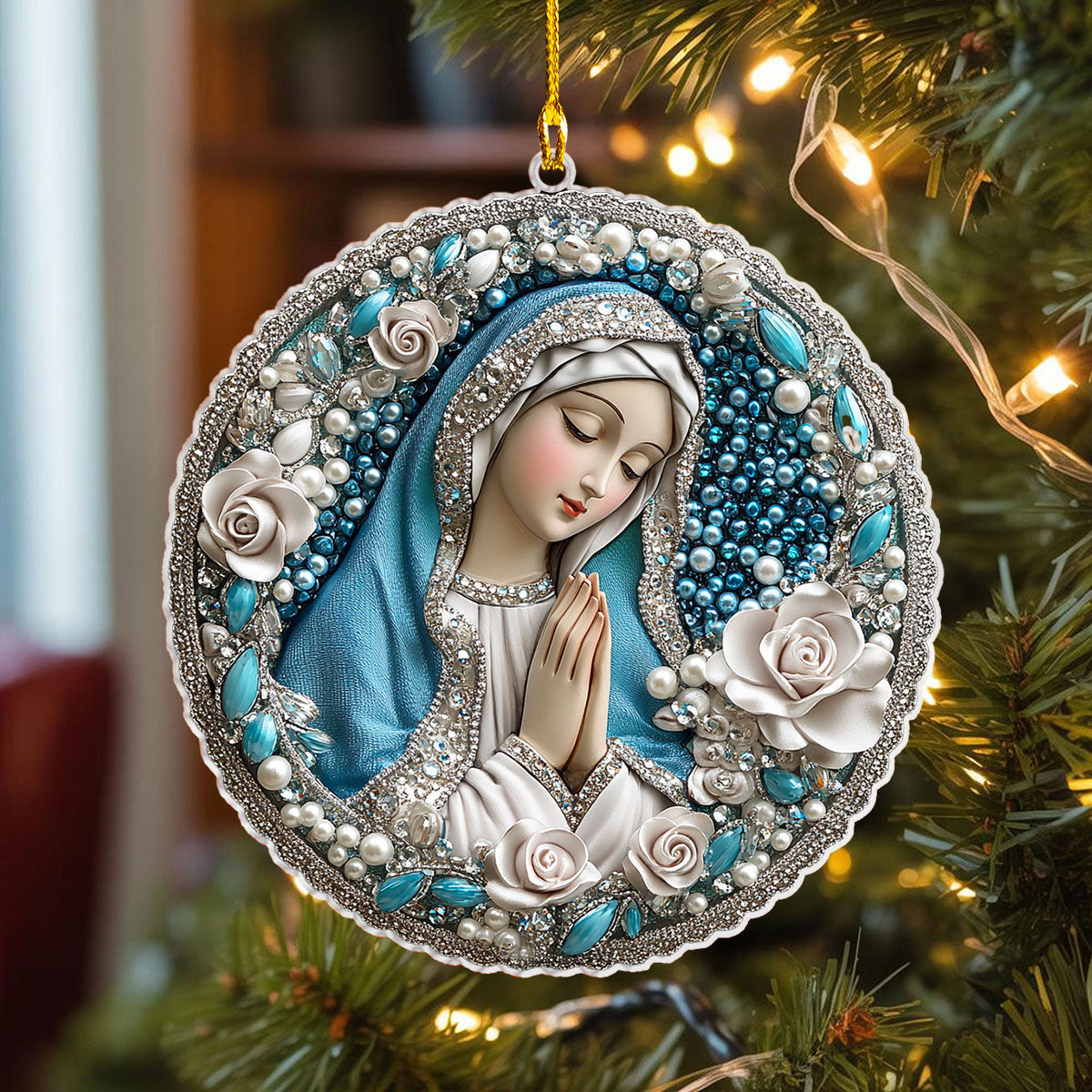 Shineful 2D Acrylic Ornament Mary’s Blue Rose