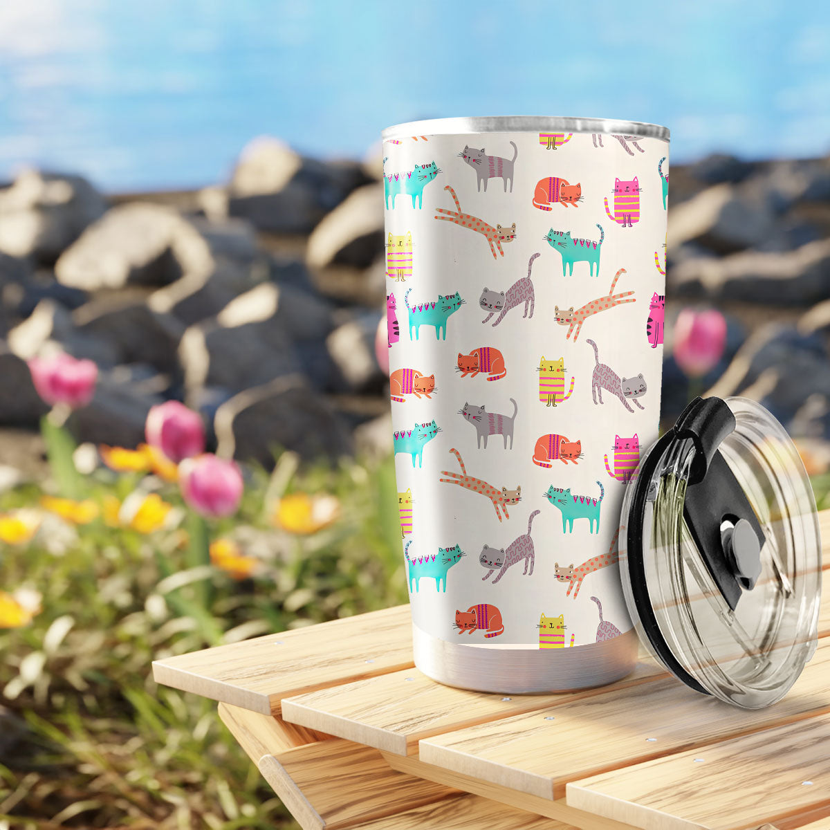 Shineful 20oz Tumbler Colorful Cats