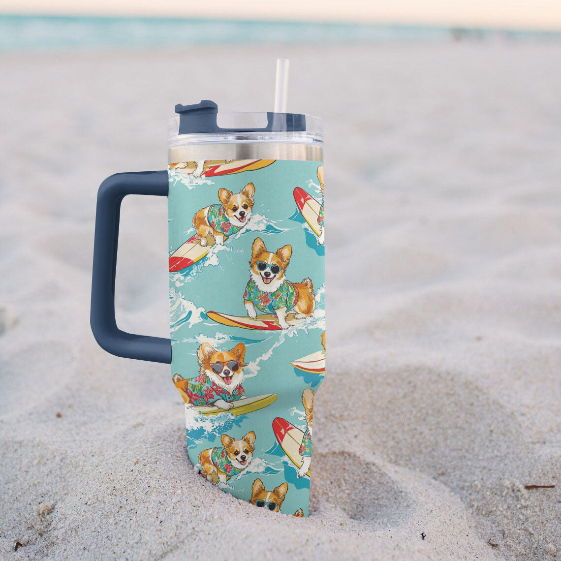 Shineful Tumbler Swimming Corgis