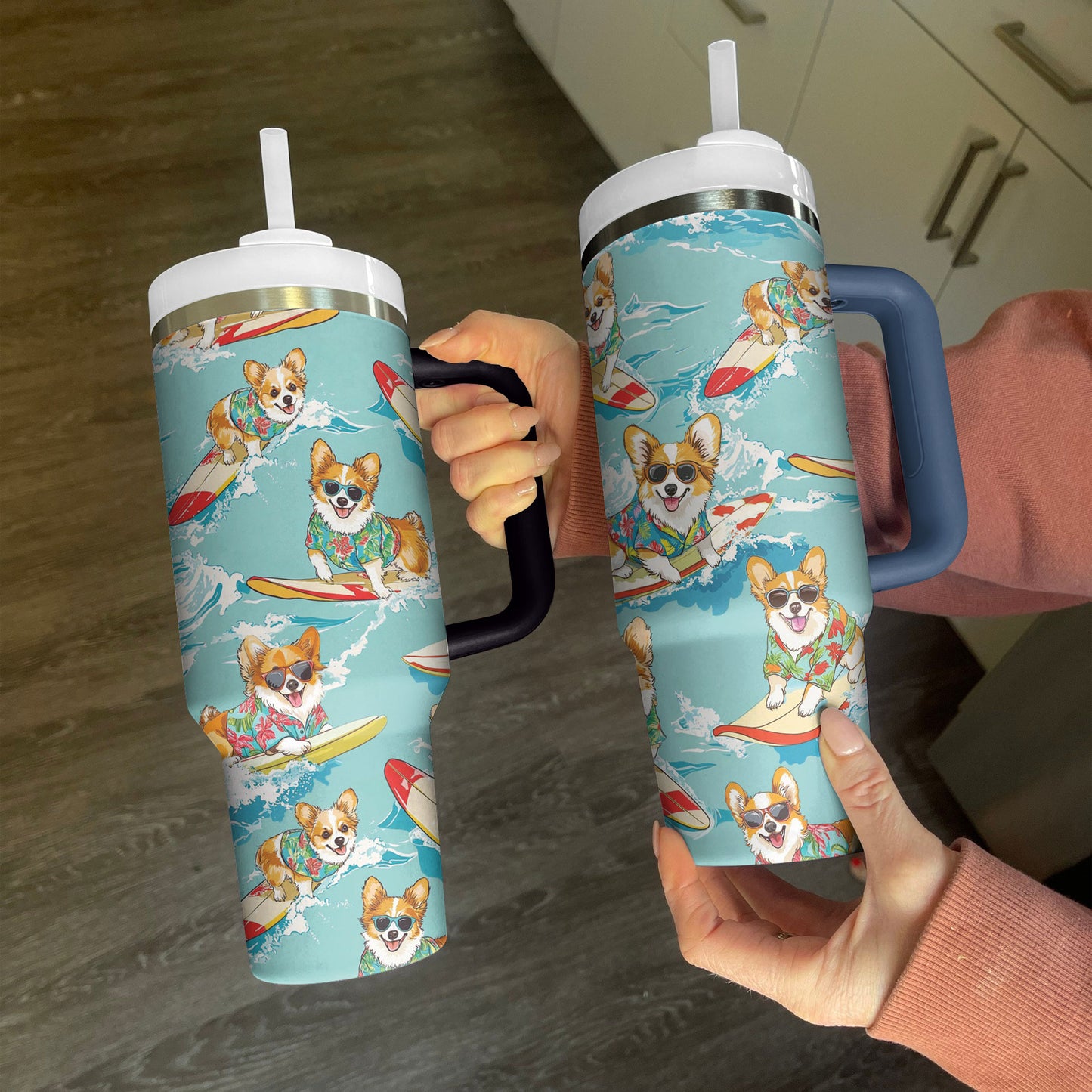 Shineful Tumbler Swimming Corgis