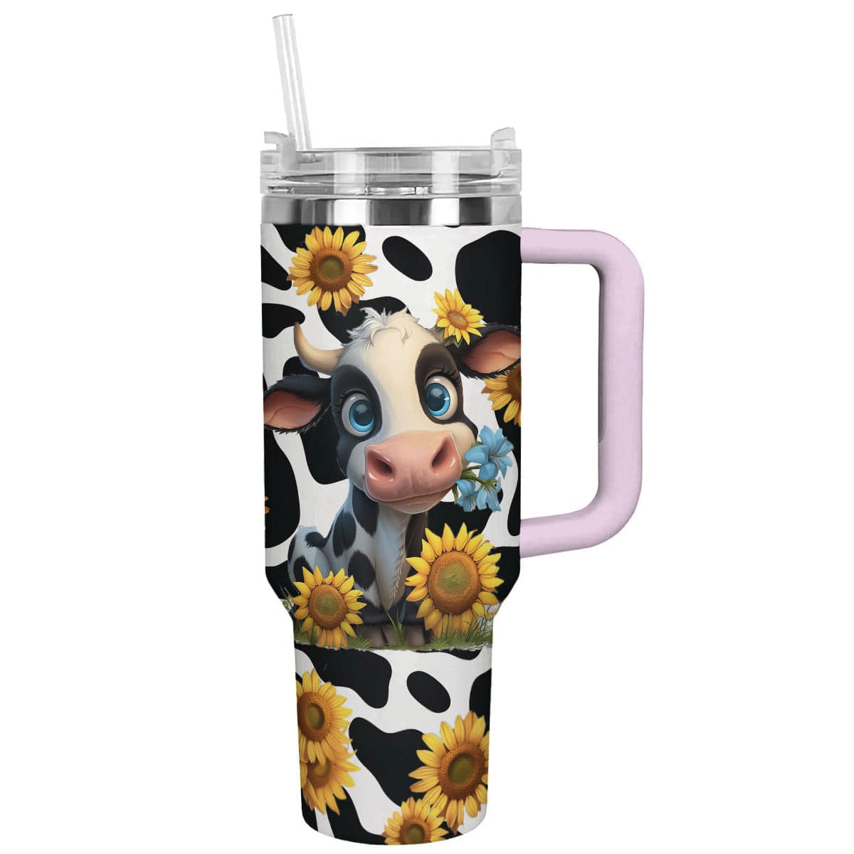 Cow 40 Oz Shinefulβ’ Tumbler With Sunflowers Lk8 Pink 40Oz