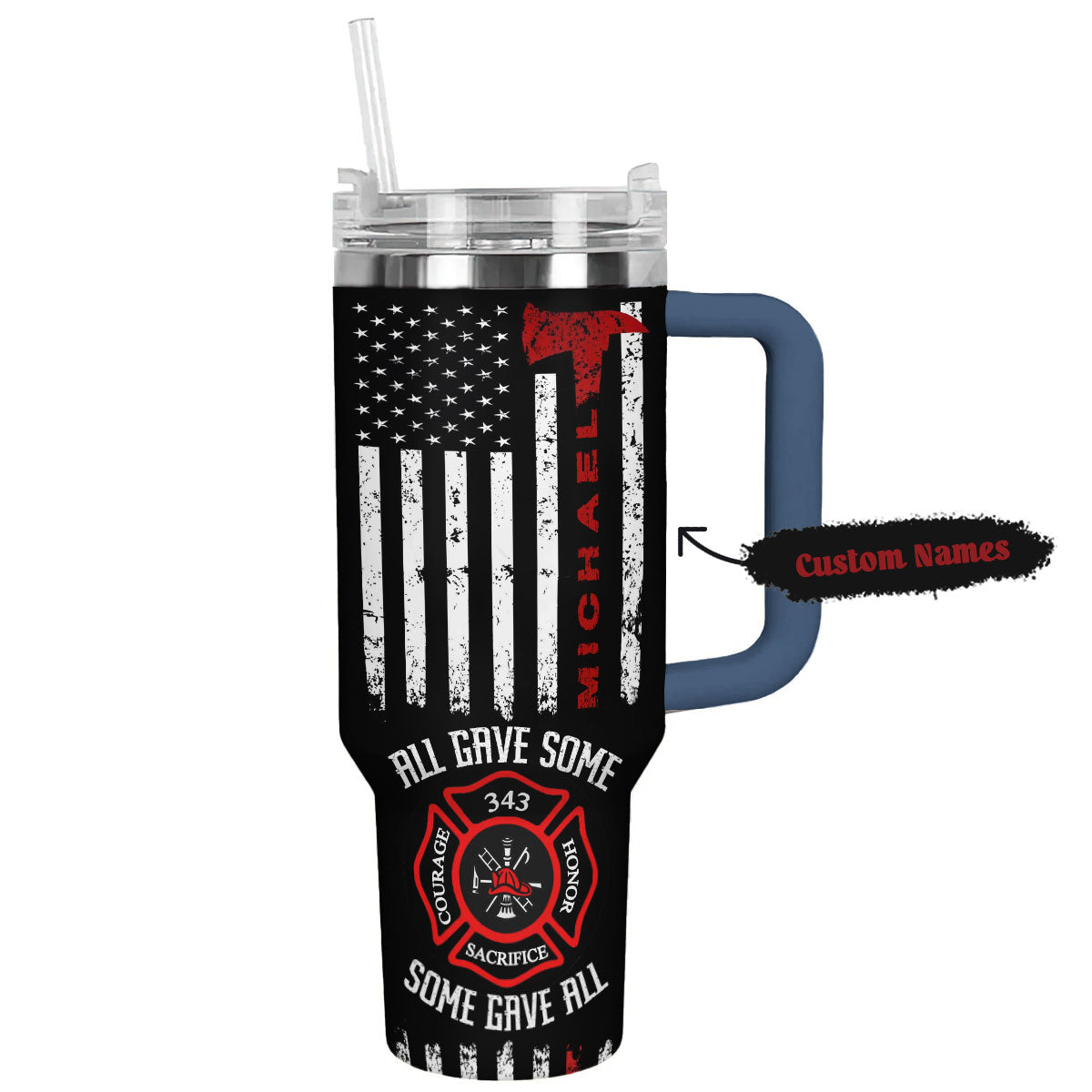 Shineful Tumbler Pesonalized Firefighter's Pride Cup