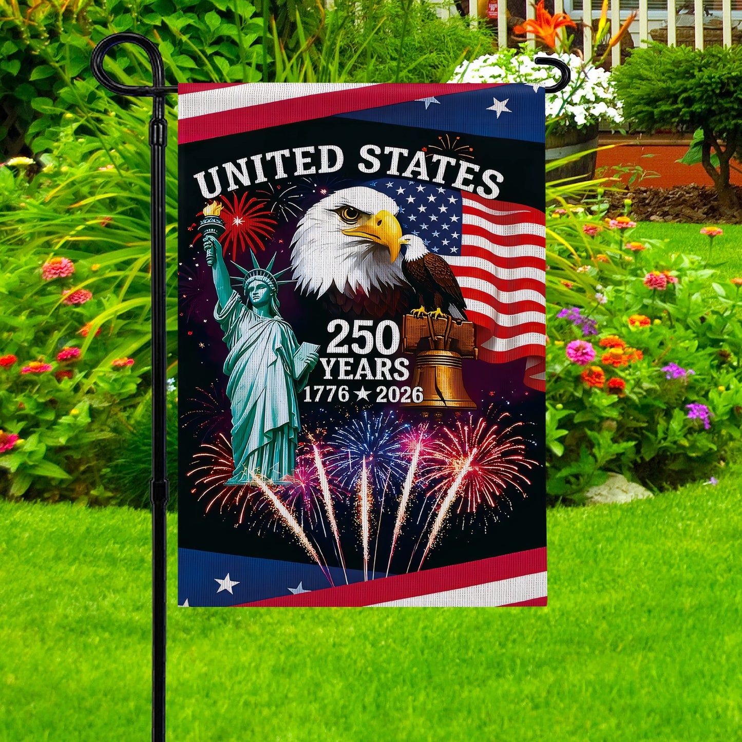 Shineful Bundle Garage and Garden Flag - Let Freedom Rise United States