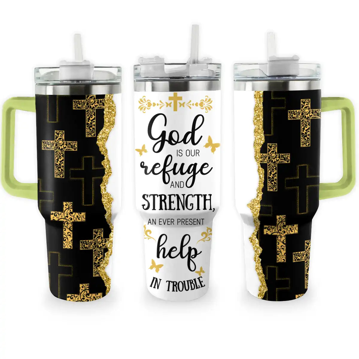 Shineful Tumbler God is Refuge And Strength