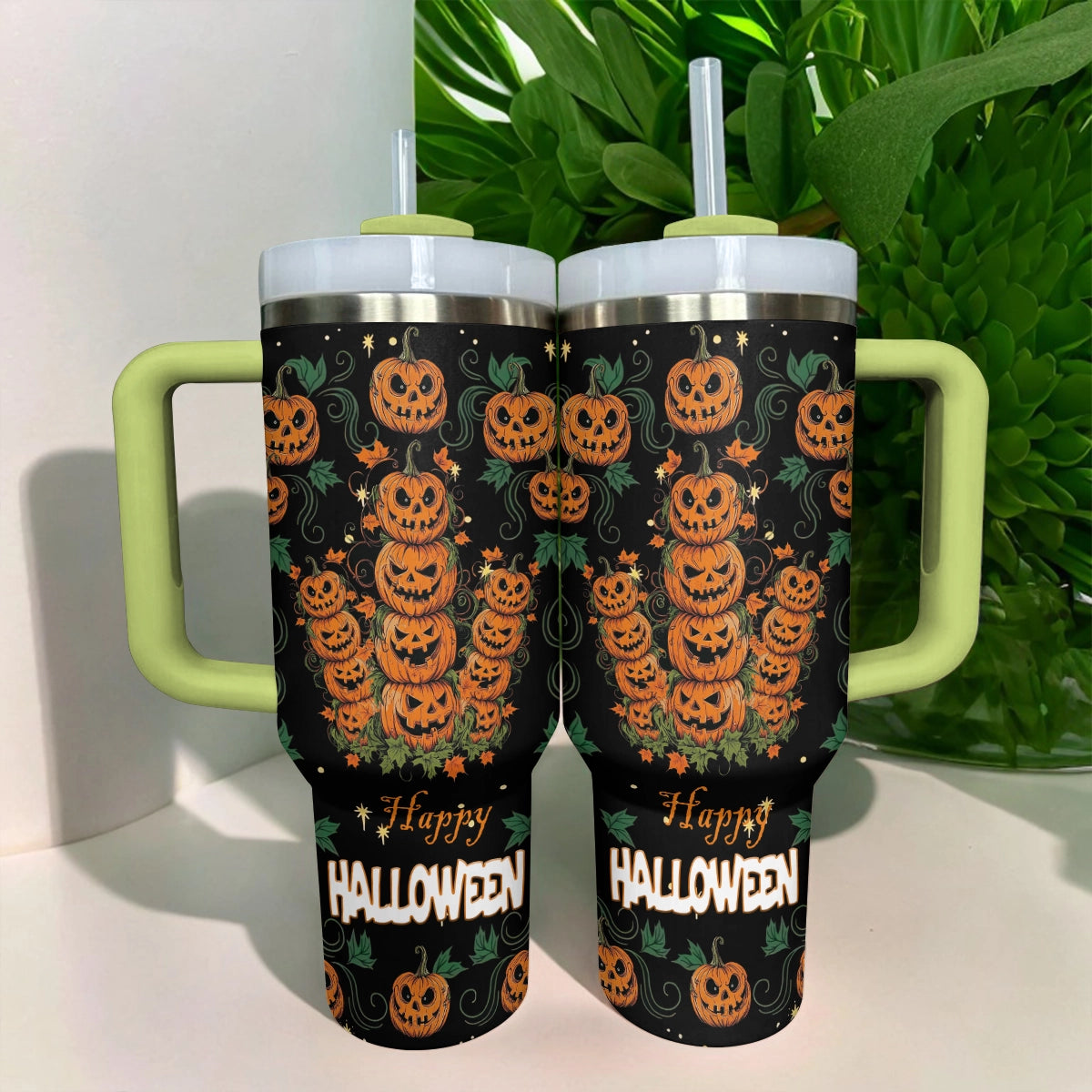 Shineful Tumbler Halloween Pumpkin Stack