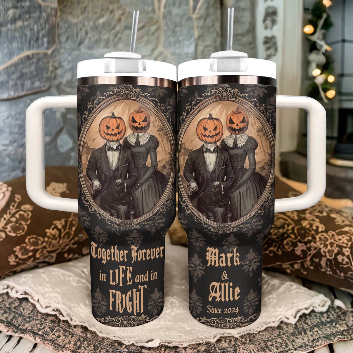 Shineful Tumbler Personalized Haunted Romance