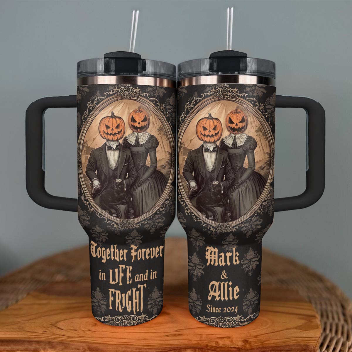 Shineful Tumbler Personalized Haunted Romance