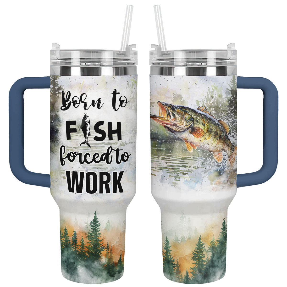 Shineful Tumbler Born to Fishing