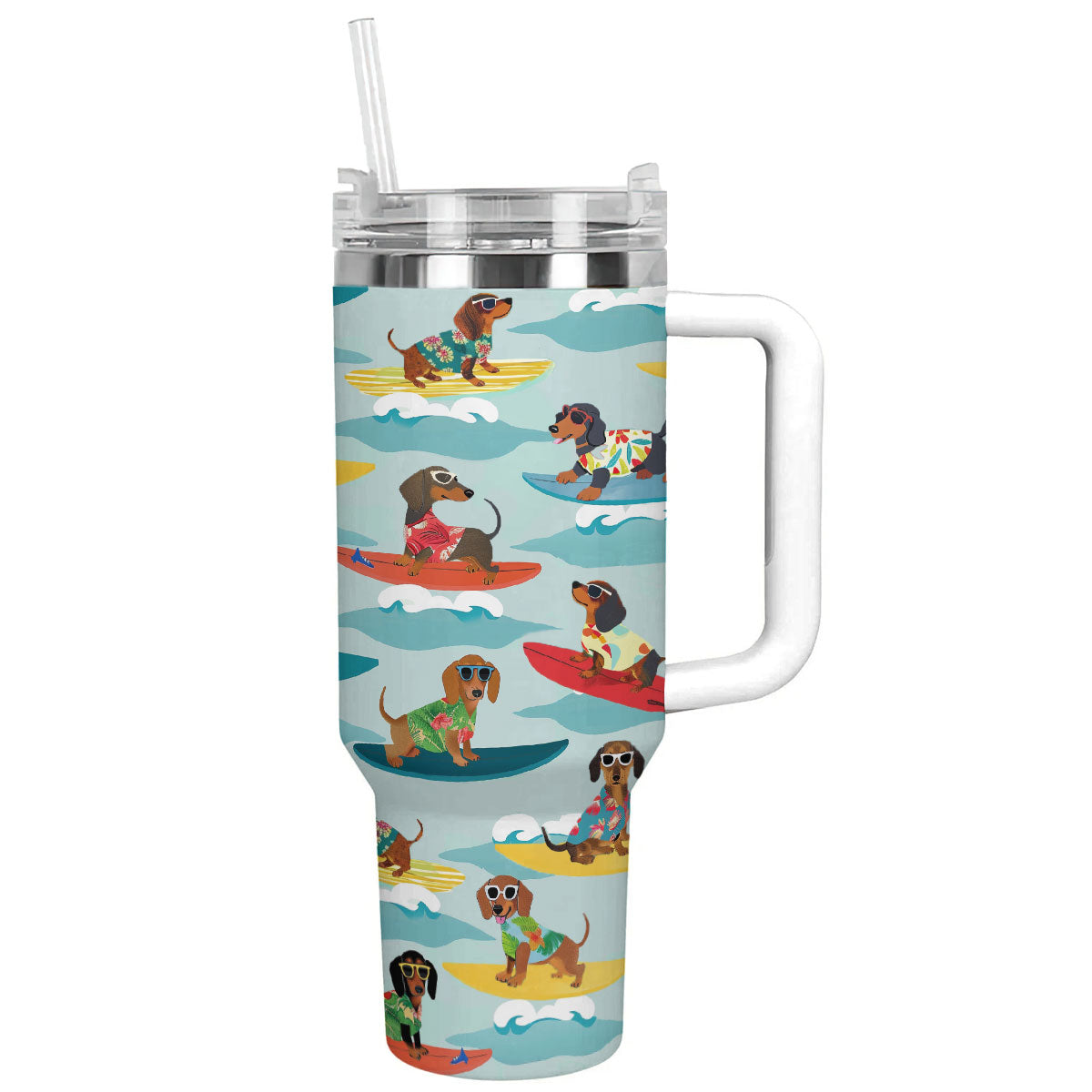 Shineful Tumbler Surfing Dachshund