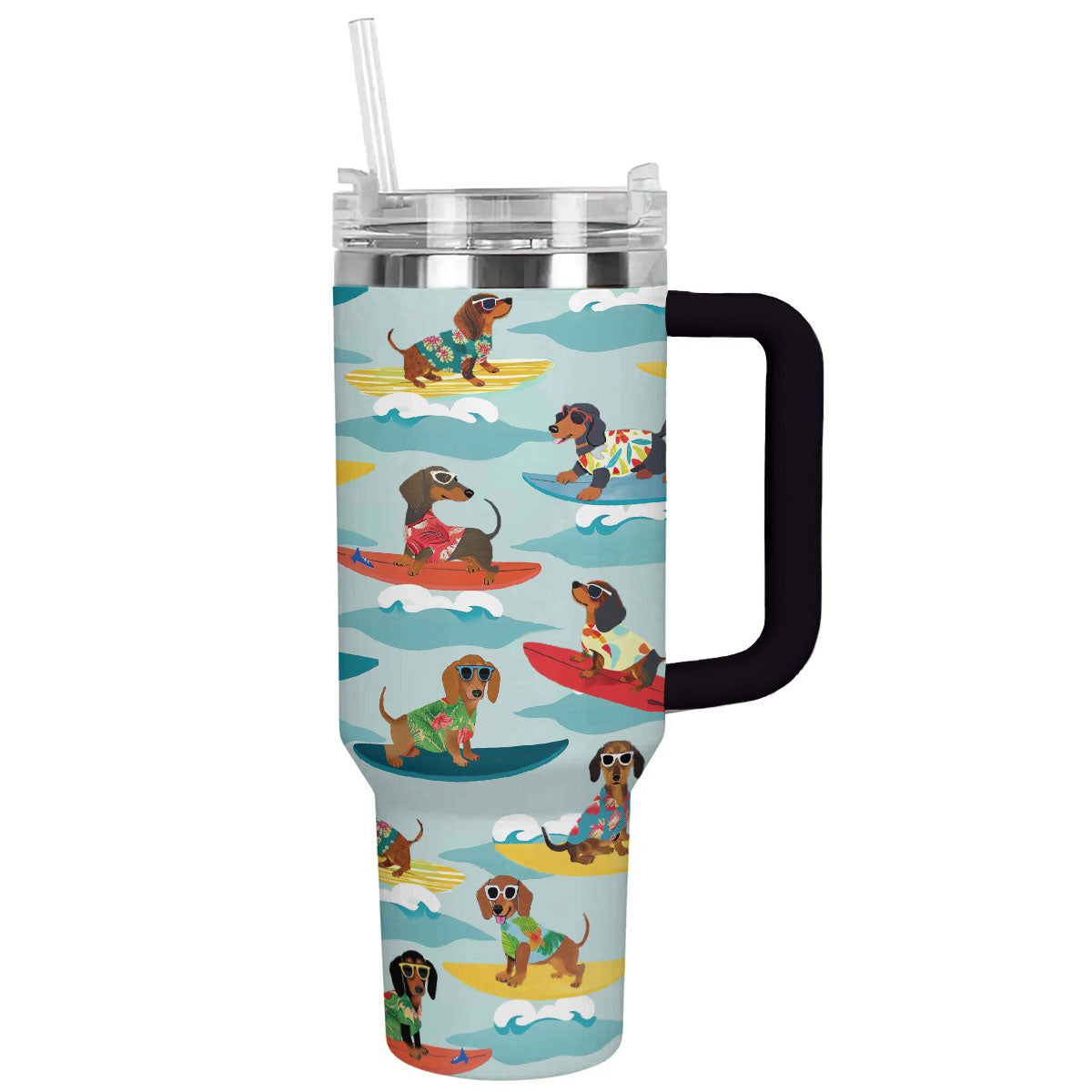 Shineful Tumbler Surfing Dachshund