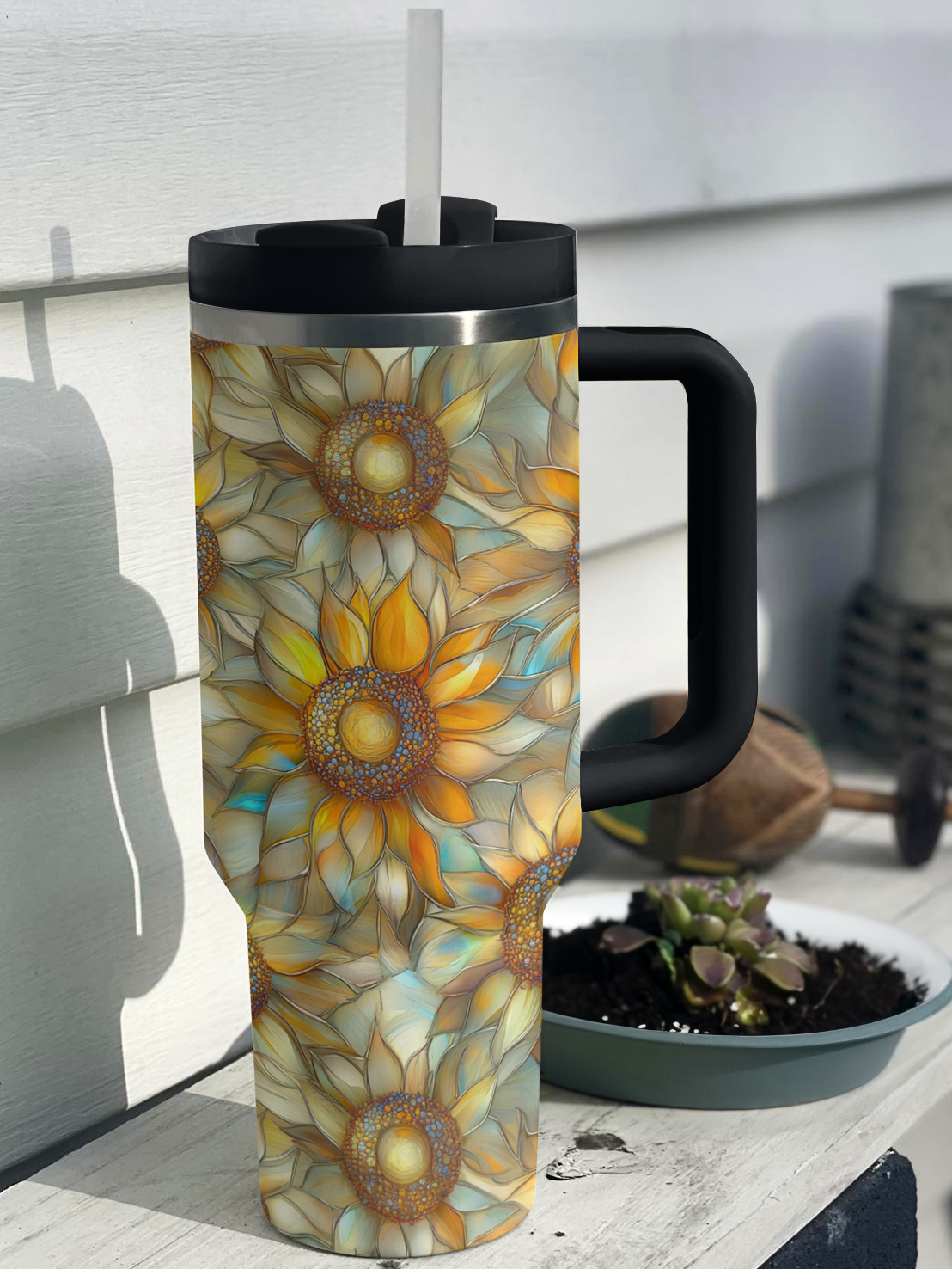 Shineful Tumbler Sunlit Crystal Sunflower
