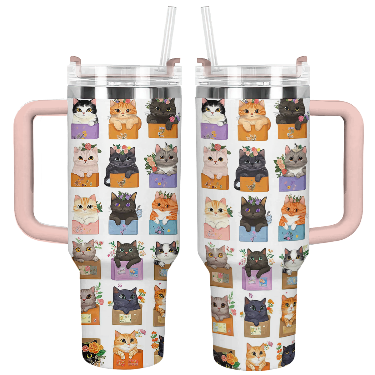 Shineful Tumbler Purrfectly Boxed Cats