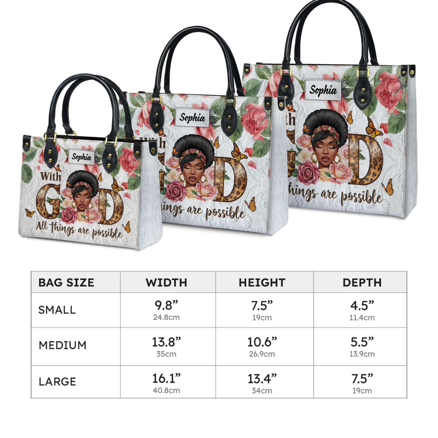 Shineful Leather Bag Roses & Sugar Skull Elegance
