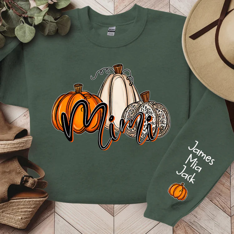 Shineful Fleece Crewneck Sweatshirt Personalized Mimi Sweatshirt With Grandkid