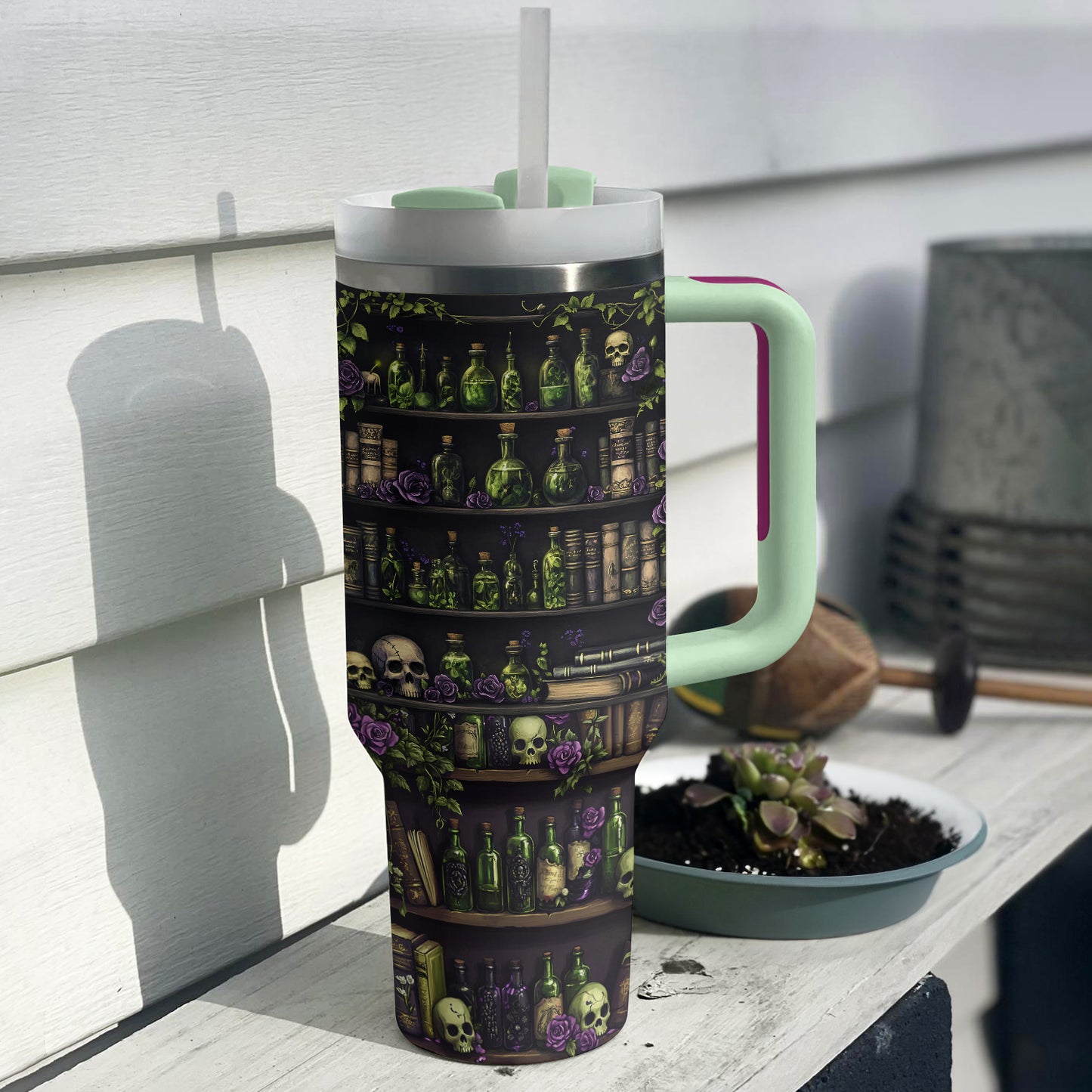 Shineful Tumbler Reading In Halloween Season
