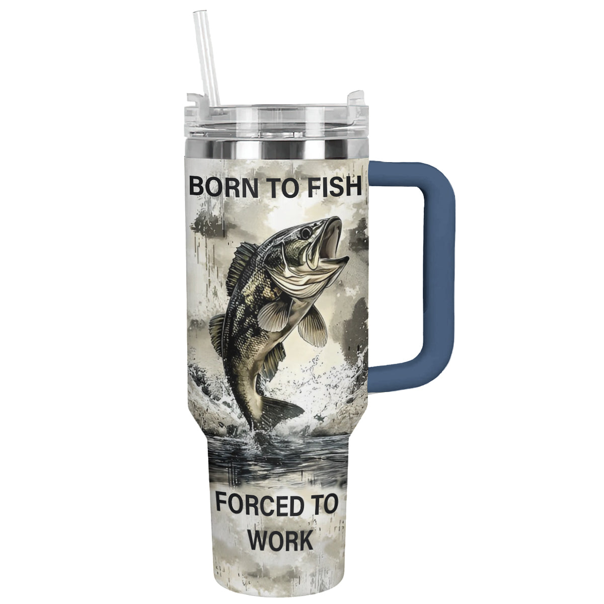 Shineful Tumbler Born To Fish Forced To Work