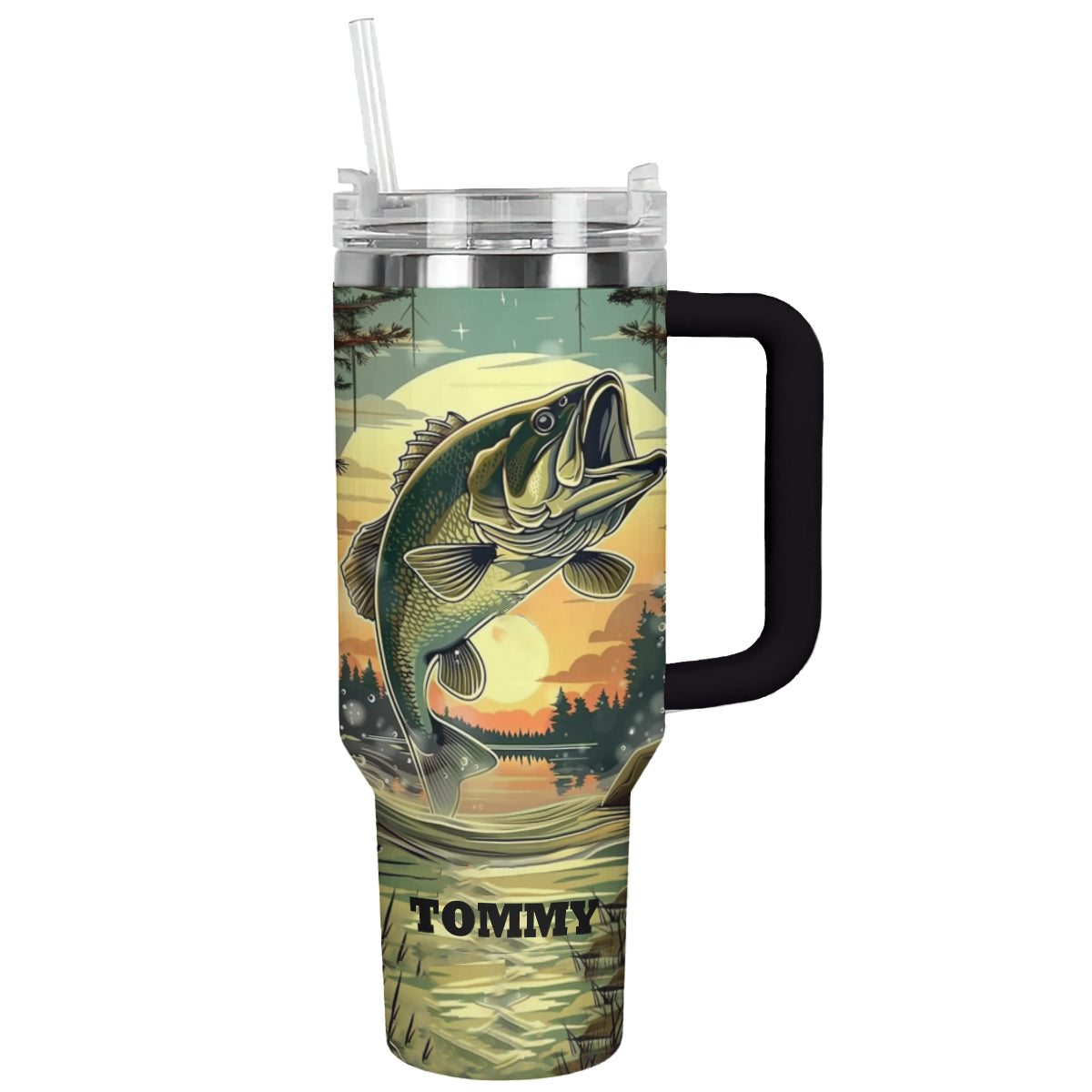 Shineful Tumbler Personalized Fishing In The Sunset