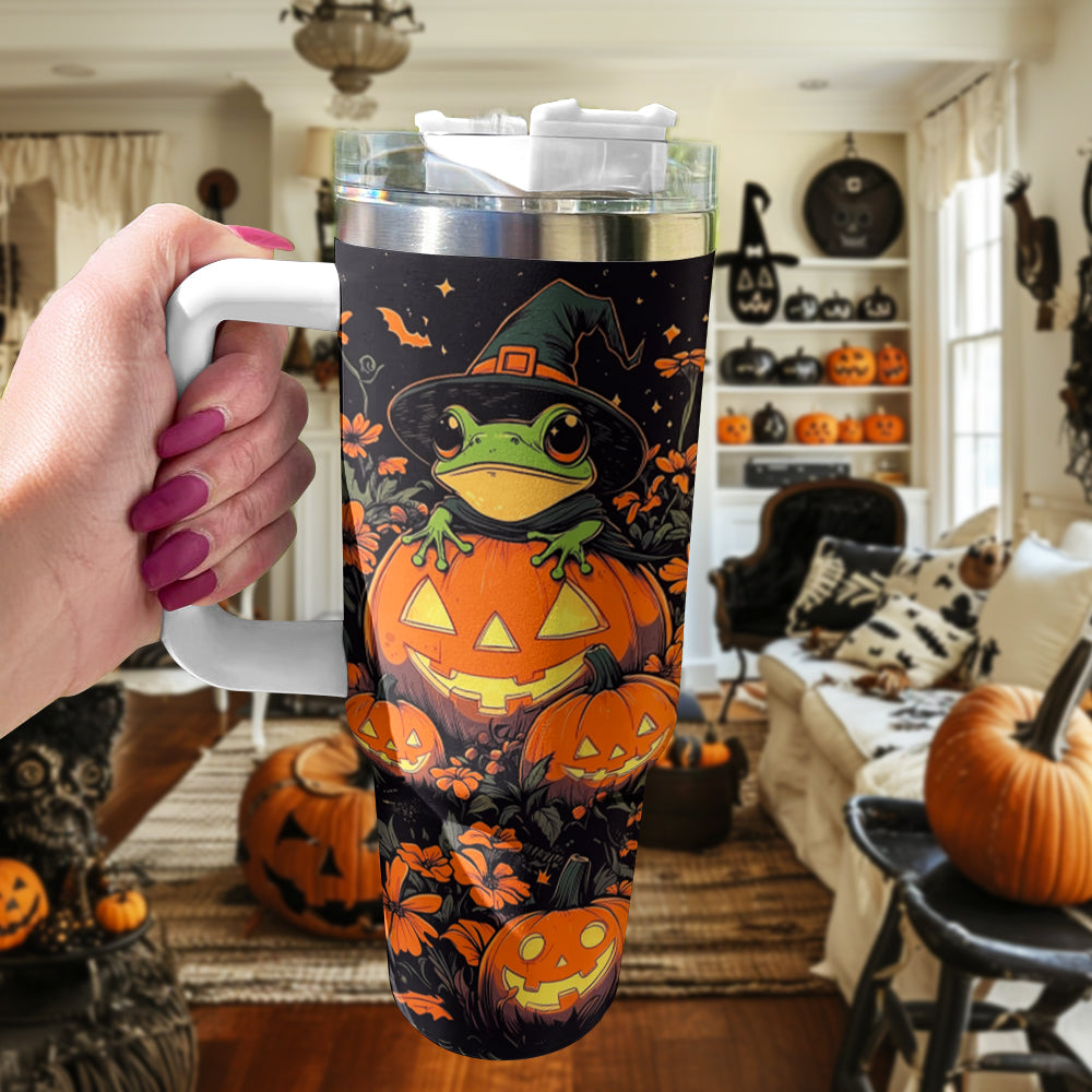 Shineful Tumbler Halloween Frog Garden