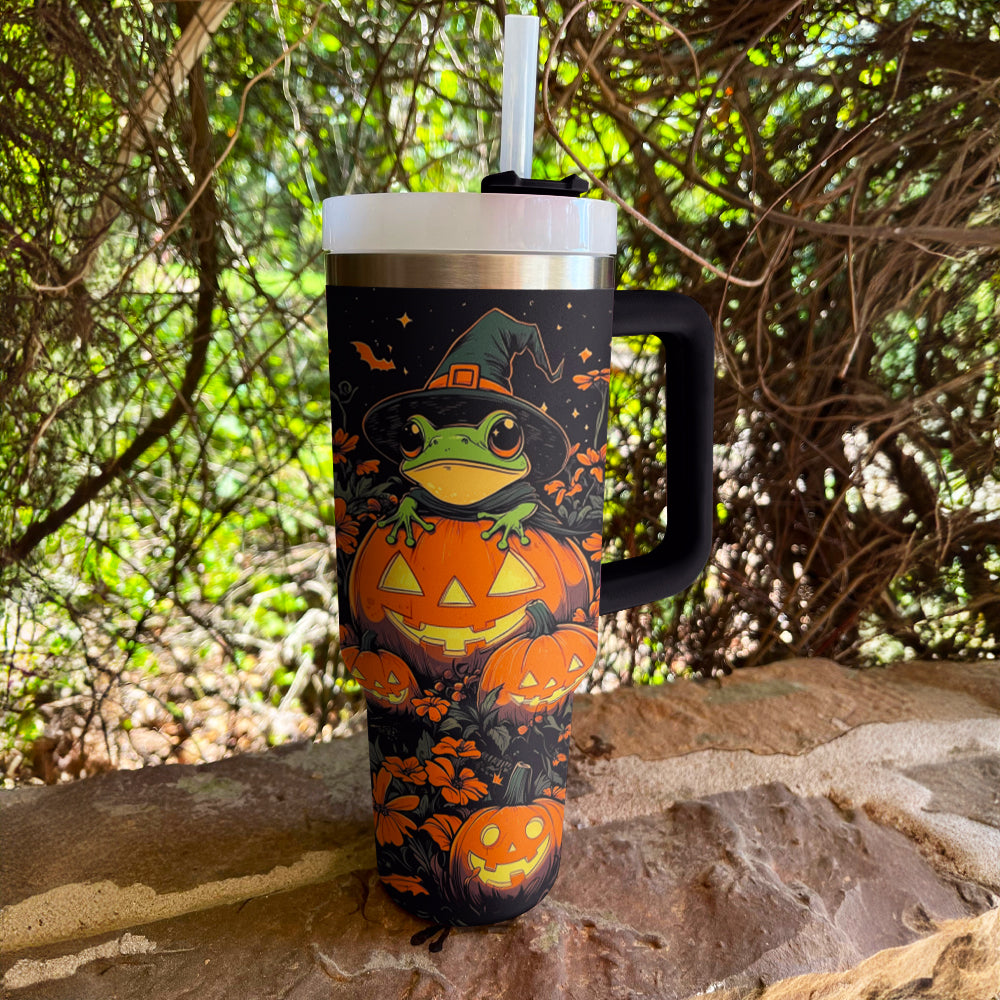 Shineful Tumbler Halloween Frog Garden