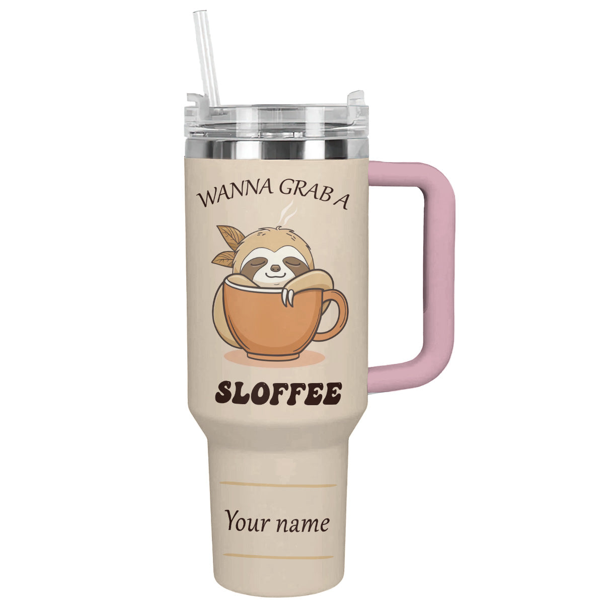 Shineful Tumbler Personalized Sloth Hugger