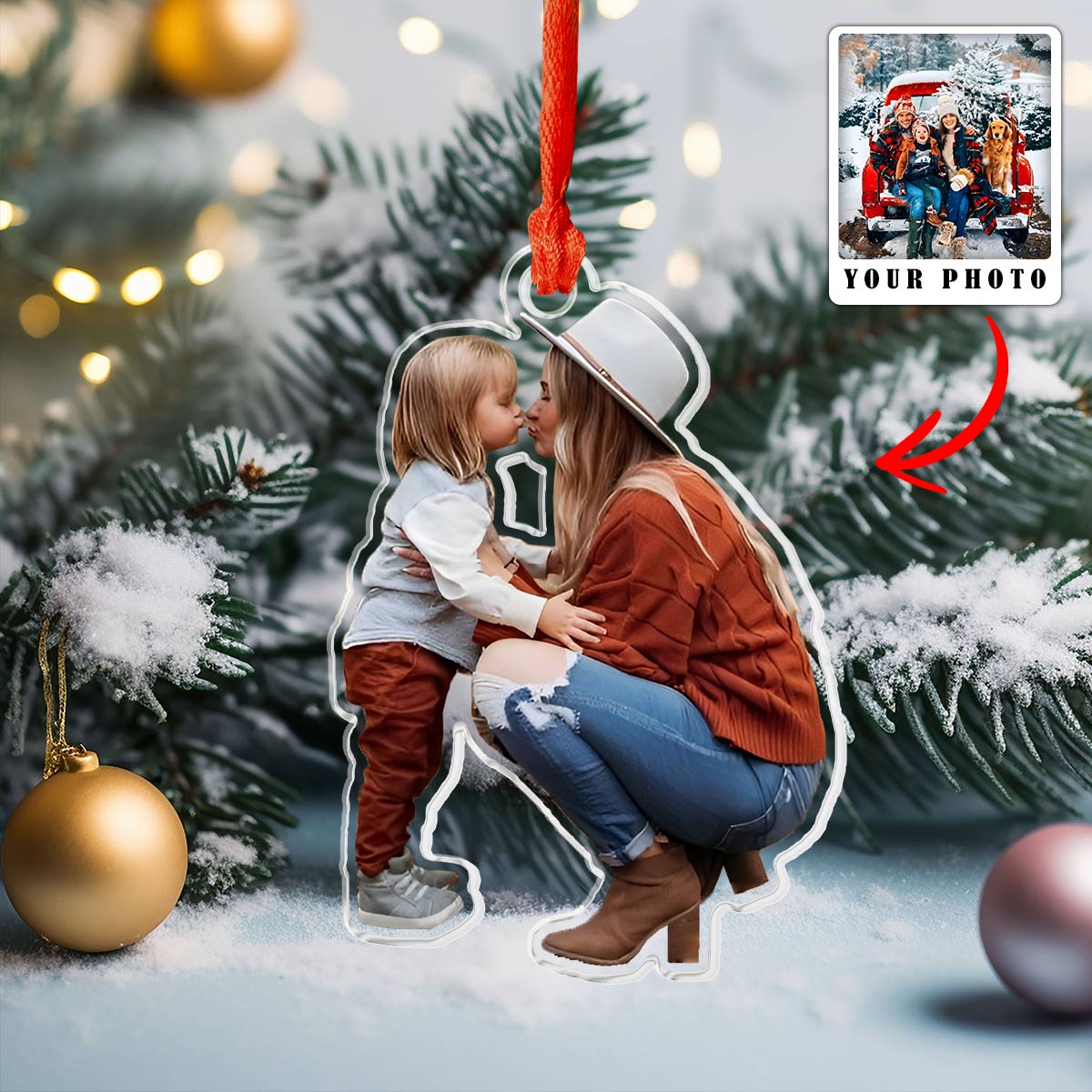 Shineful Decoration Ornaments Family Personalized Upload Photos