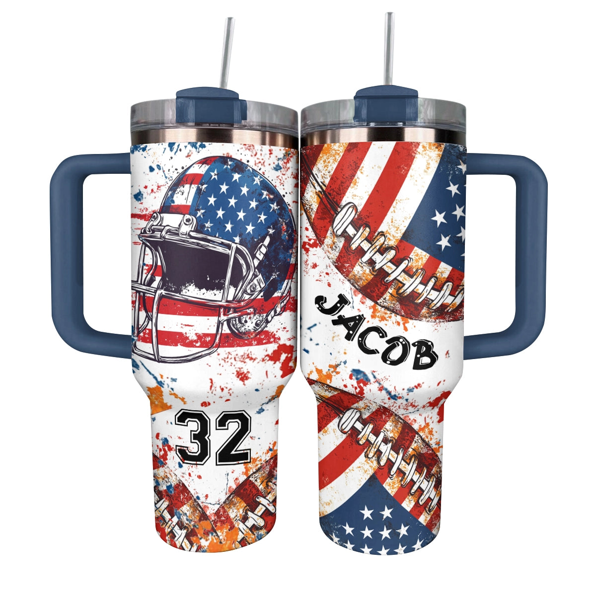 Shineful Tumbler Personalized All-American Football Victory