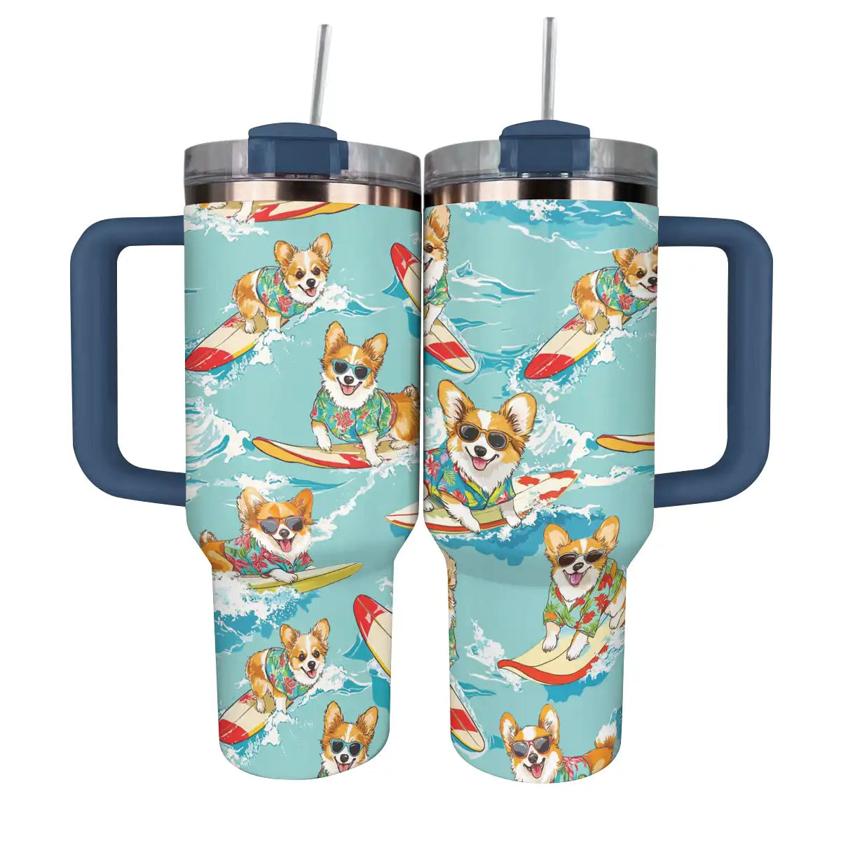 Shineful Tumbler Swimming Corgis