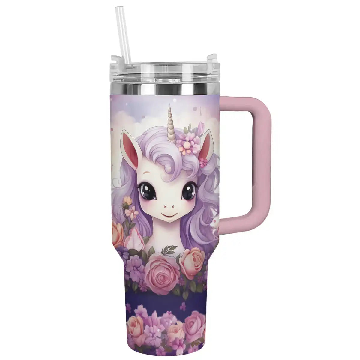 Shineful Tumbler Floral Unicorn