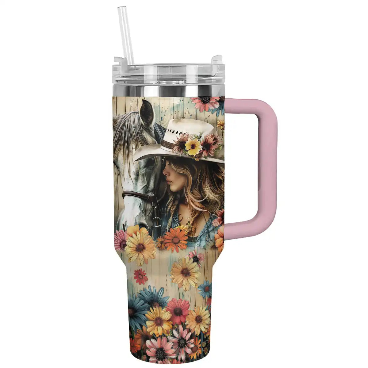 Shineful Tumbler Cowgirl With Horse Ver2