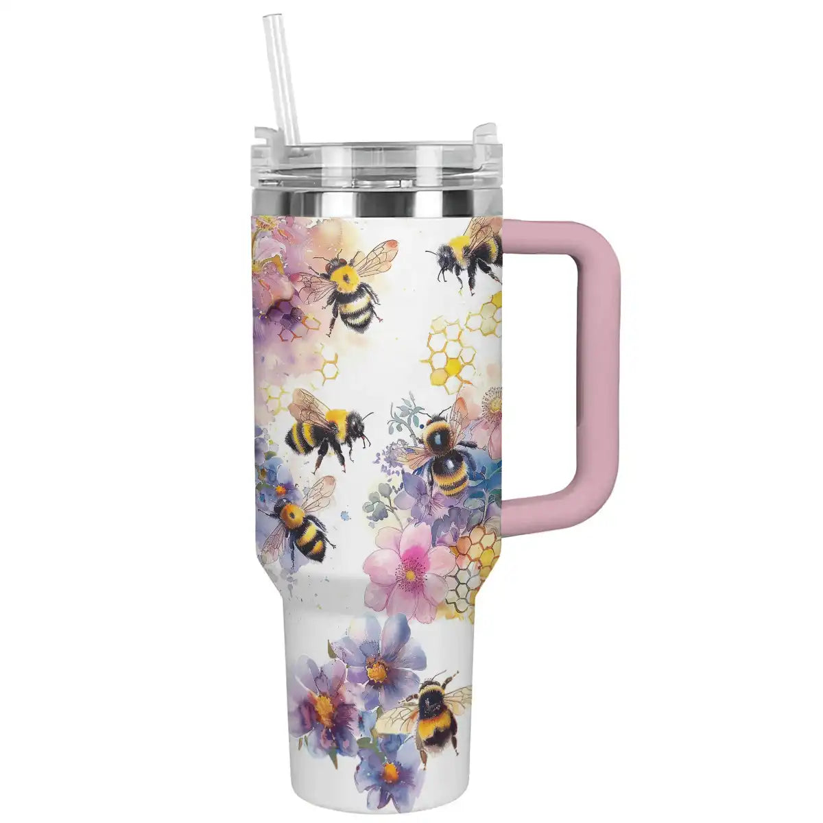 Shineful Tumbler Floral Bees Ver3