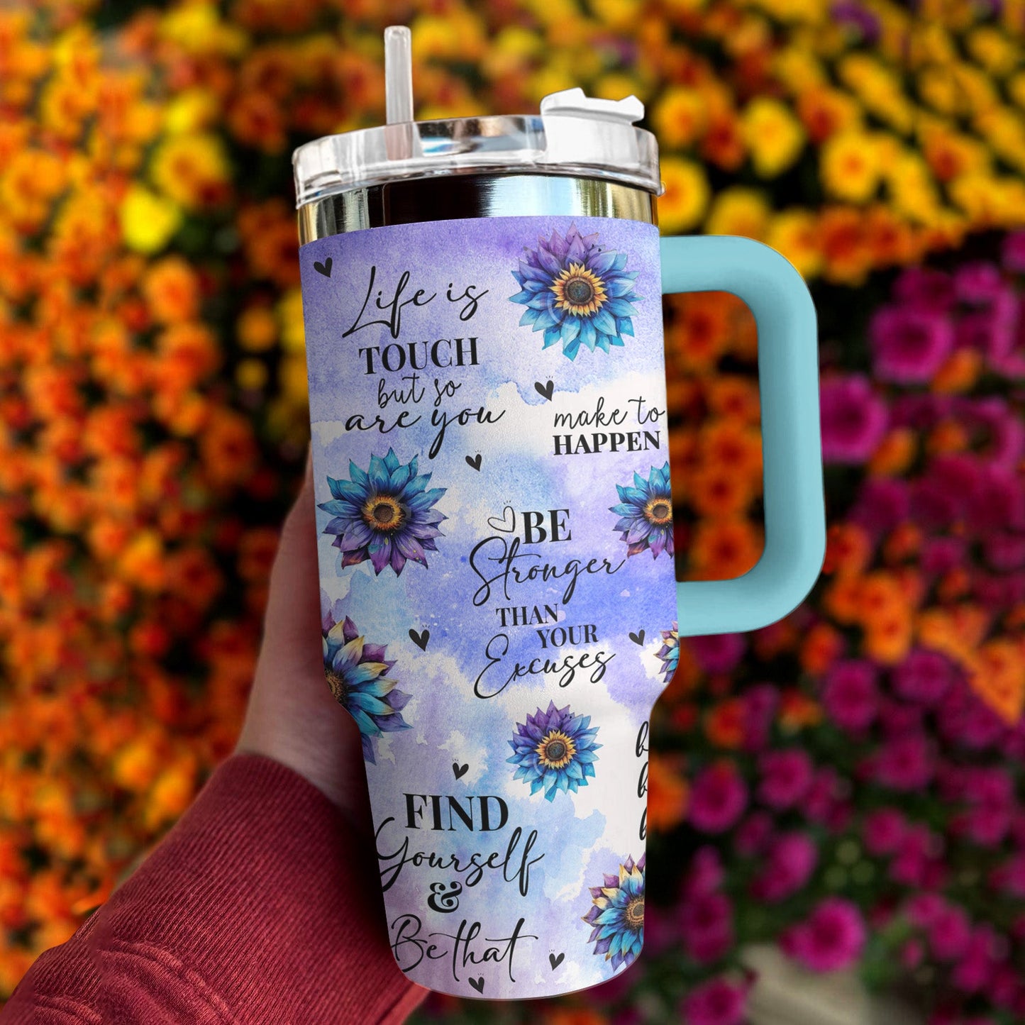 Flower 40 Oz Shinefulβ’ Tumbler Inspiration Mn8 40Oz