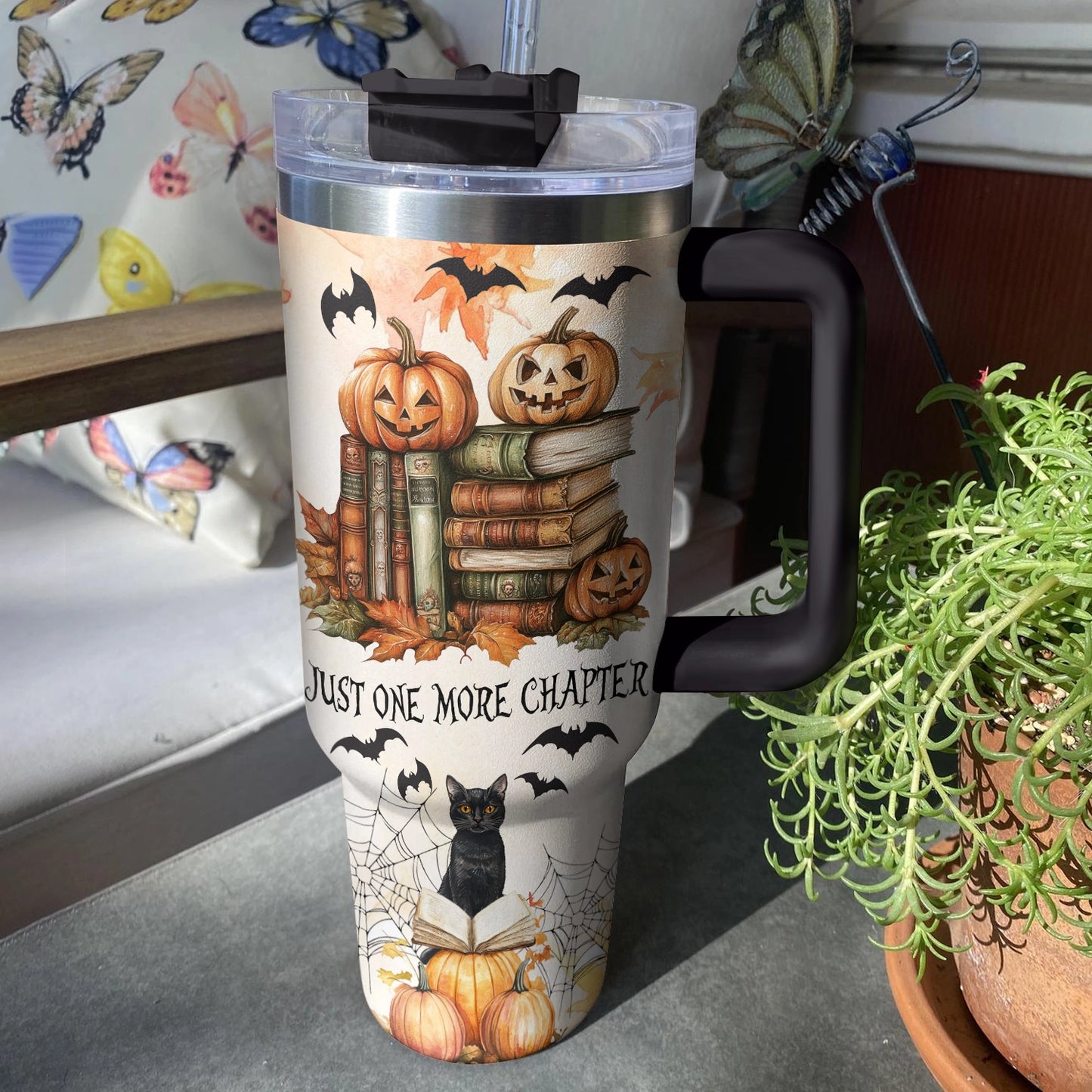 Shineful Tumbler Halloween Reading Vibes