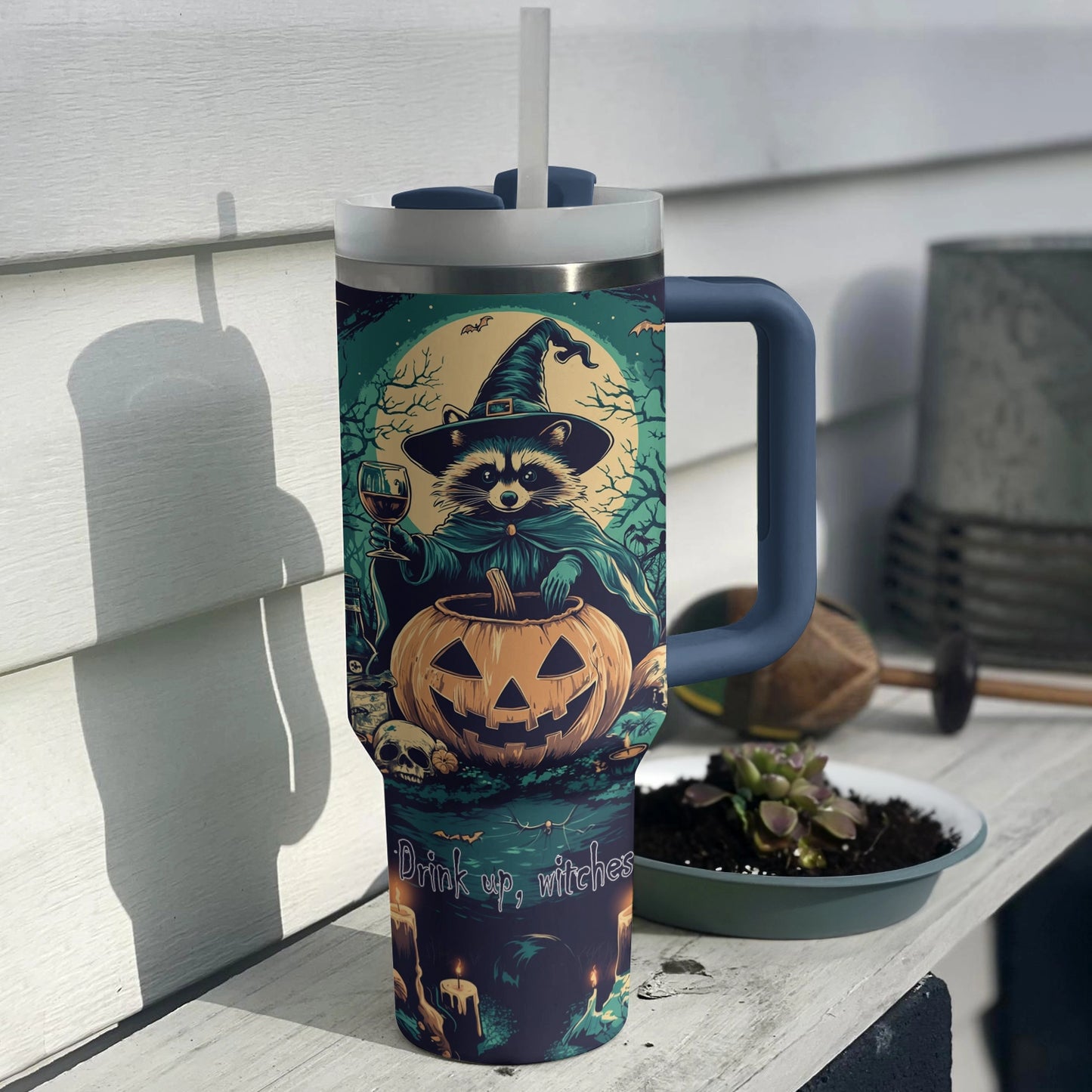 Shineful Tumbler Raccoon Witches Brew