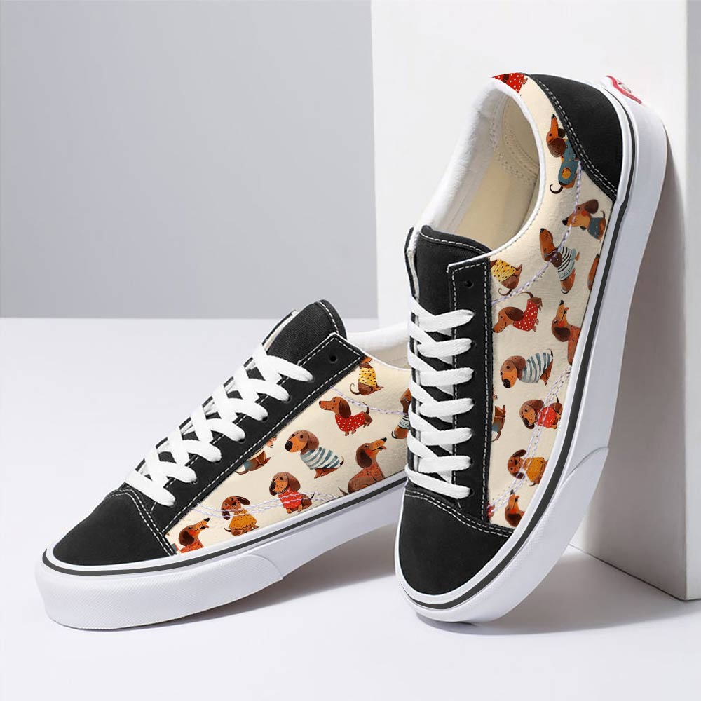 Shineful Sneakers Dachshund Pattern