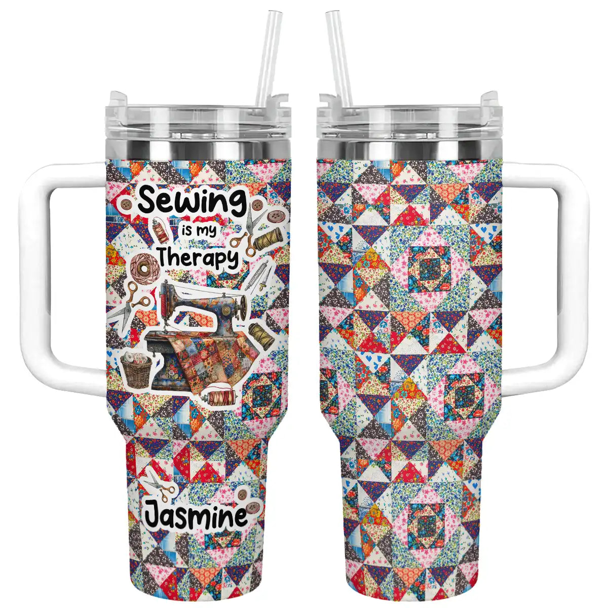 Shineful Tumbler Personalized Sewing Is Therapy